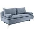 SCHLAFSOFA in Flachgewebe Blau  - Blau/Dunkelgrau, Design, Textil/Metall (203/75/100cm) - Carryhome