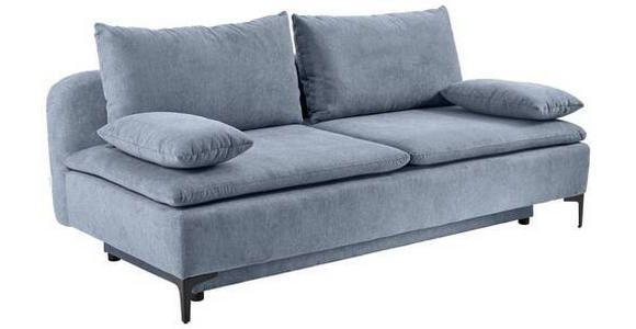 SCHLAFSOFA in Flachgewebe Blau  - Blau/Dunkelgrau, Design, Textil/Metall (203/75/100cm) - Carryhome