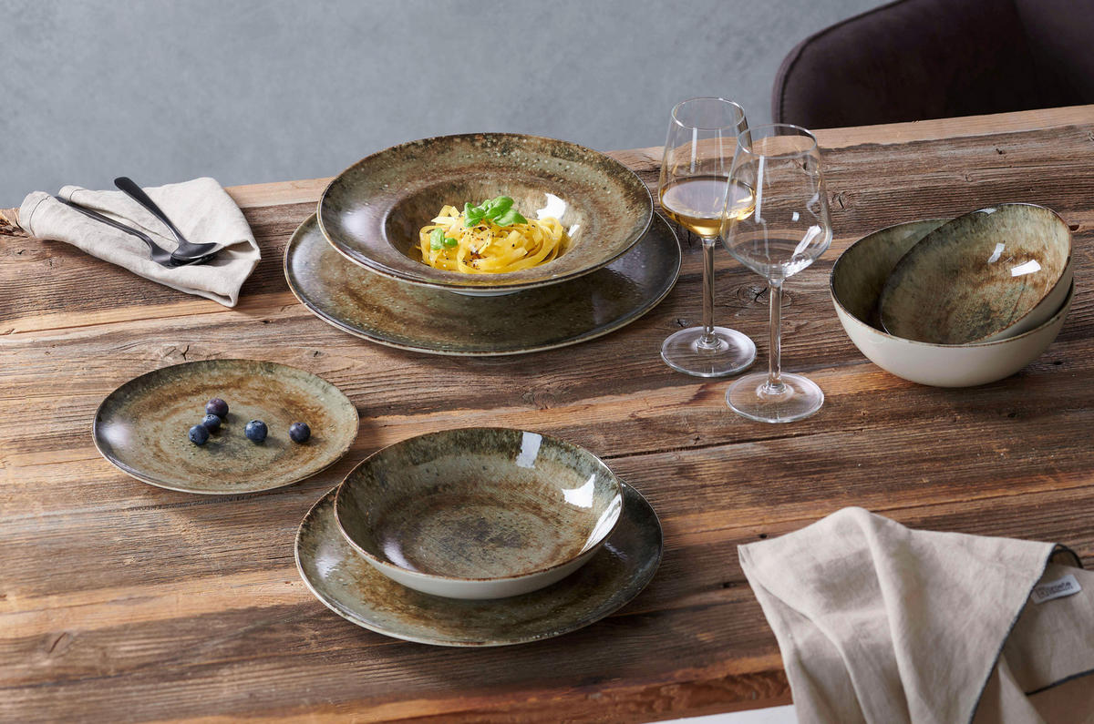 PIZZATELLER Porzellan FAIA  - Braun/Grau, Basics, Keramik (32/32/1,5cm) - Ritzenhoff Breker