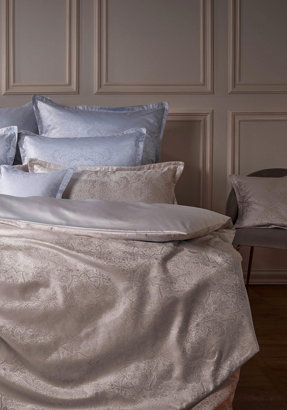 BETTWÄSCHESET Damast 160/210 cm  - Taupe, Trend, Textil (160/210cm) - Curt Bauer