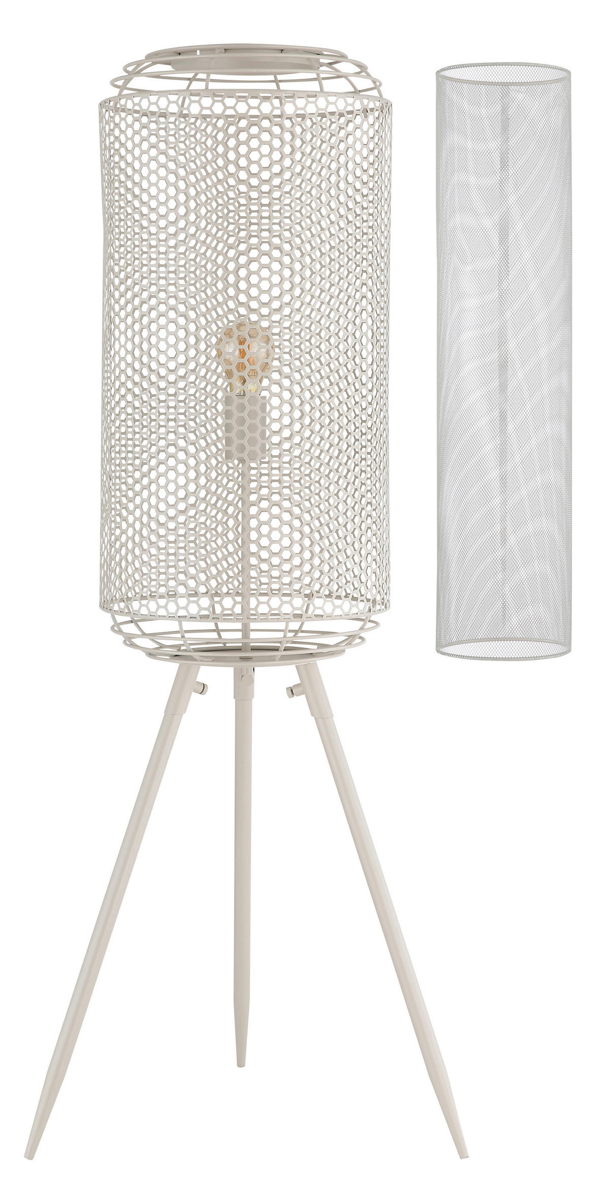 STEHLEUCHTE 30/110 cm    - Creme, Design, Metall (30/110cm) - Globo