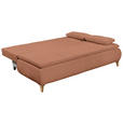 SCHLAFSOFA Webstoff Cognac  - Eichefarben/Cognac, Design, Kunststoff/Textil (202/94/104cm) - Carryhome