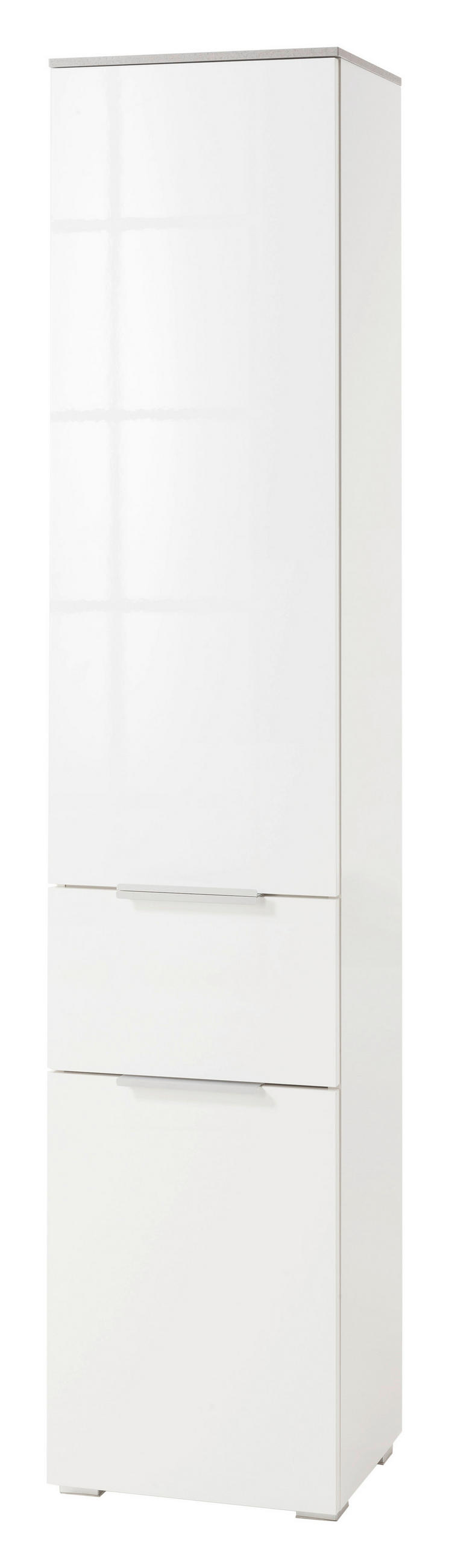 VISOKA OMARA 40/190/35 cm  - bela/antracit, Moderno, kovina/umetna masa (40/190/35cm) - Xora