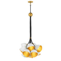 HÄNGLAMPA Elstead Nula 65.1/109.1 cm  - vit/guldfärgad, Lifestyle, metall (65.1/109.1cm) - Elstead Lighting