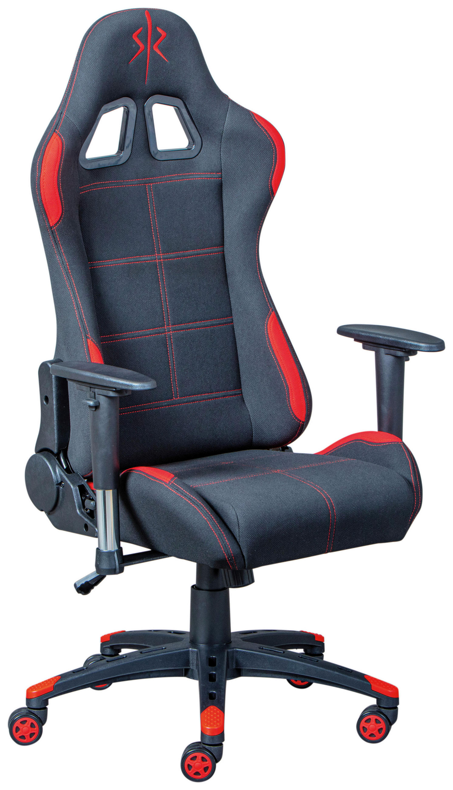 KANCELÁRSKE KRESLO, sieť, červená, čierna - čierna/červená, Modern, textil/plast (69/125/50cm) - MID.YOU