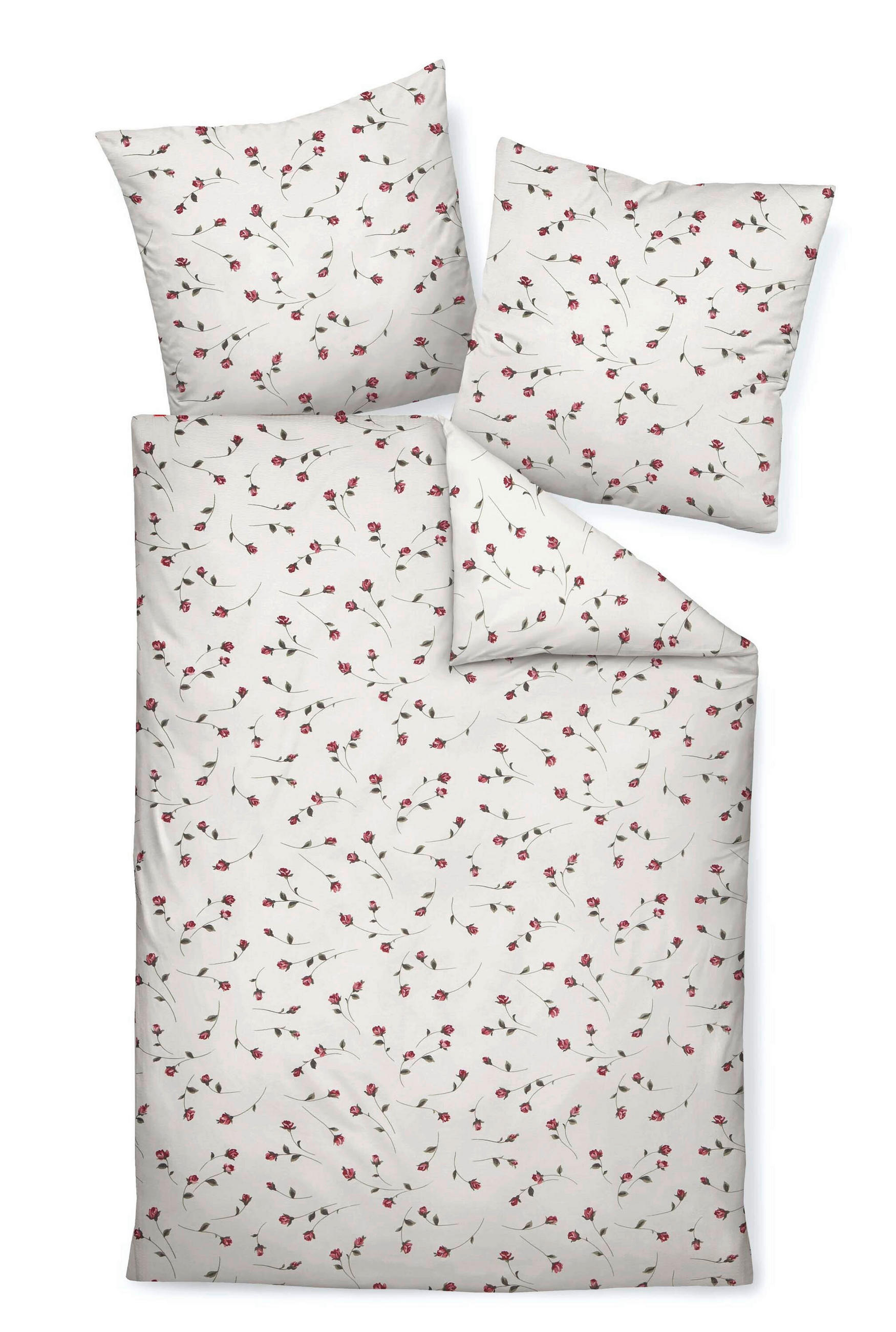 BETTWÄSCHE Tango Seersucker 155/220 cm  - Rot, Basics, Textil (155/220cm) - Janine
