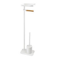 WC-BÜRSTENGARNITURHolz, Metall  Kunststoff   - Weiss, Basics, Holz/Kunststoff (15/77,5/21cm) - Sadena