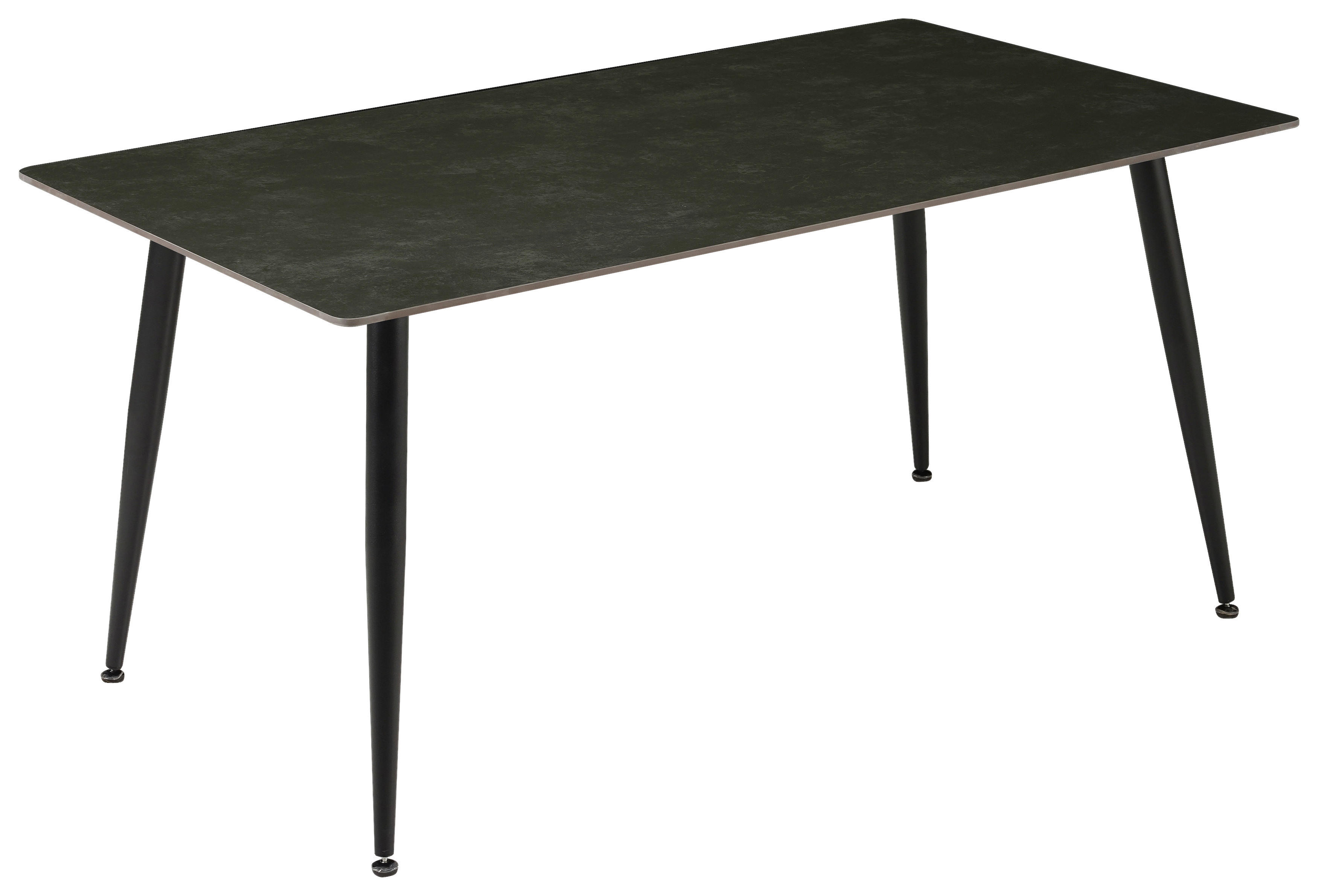 JÍDELNÍ STŮL, černá, tmavě šedá,  - černá/tmavě šedá, Moderní, kov/keramika (160/90cm) - MID.YOU