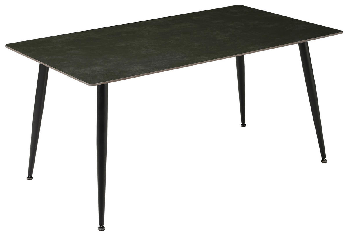ESSTISCH in Metall, Keramik  - Dunkelgrau/Schwarz, Modern, Keramik/Metall (160/90cm) - MID.YOU