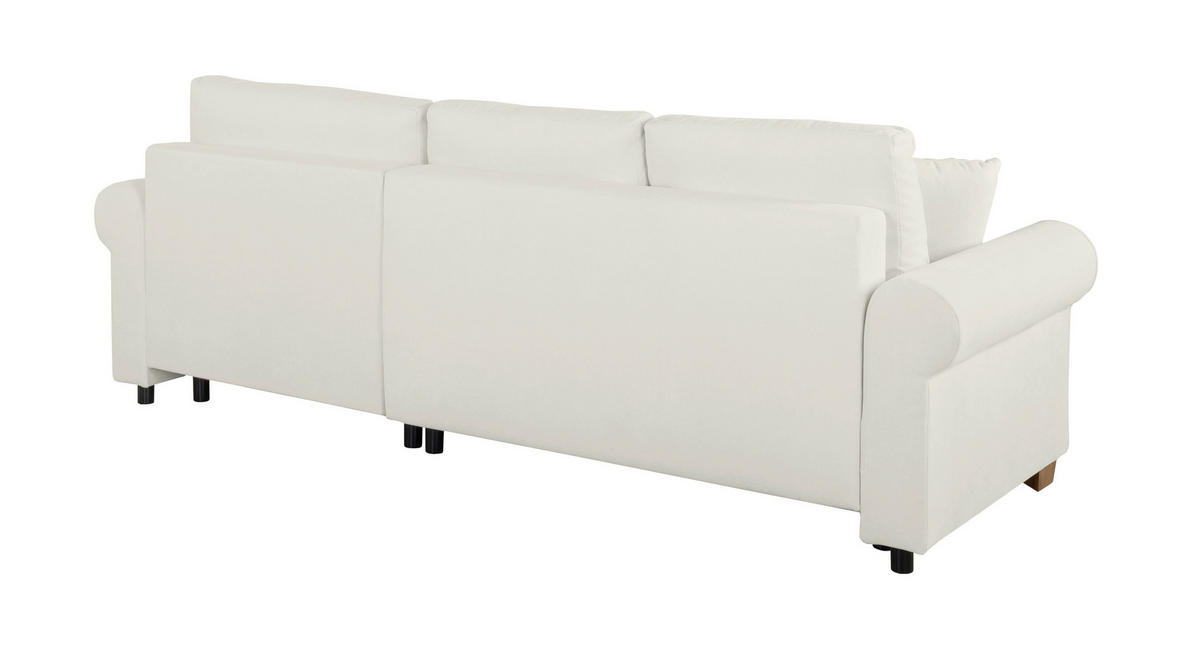 ECKSOFA in Hellgrau  - Buchefarben/Hellgrau, Design, Holz/Textil (266/161cm) - MID.YOU
