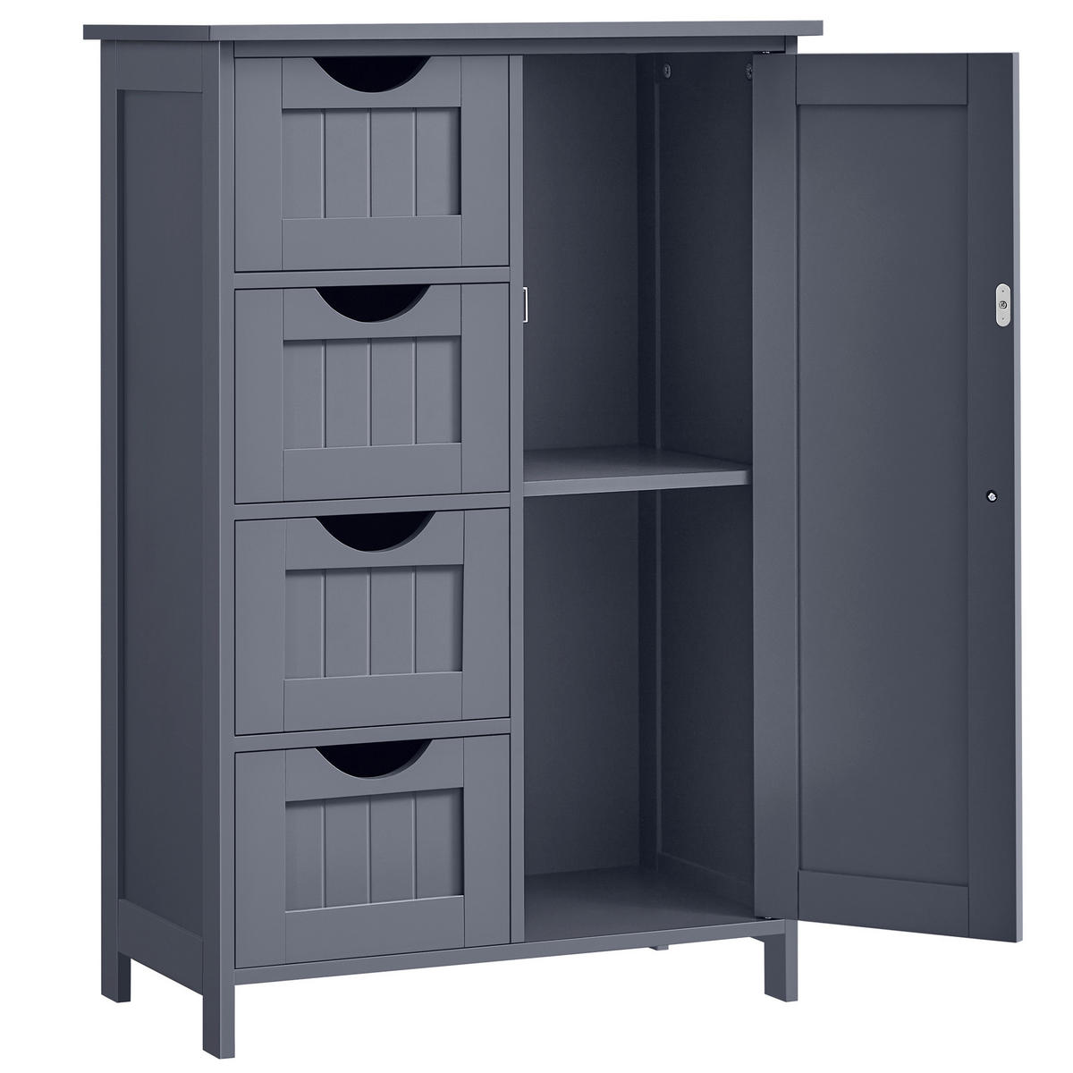 MIDISCHRANK 55/82/28.5 cm  - Grau, Trend, Holzwerkstoff (55/82/28.5cm) - MID.YOU