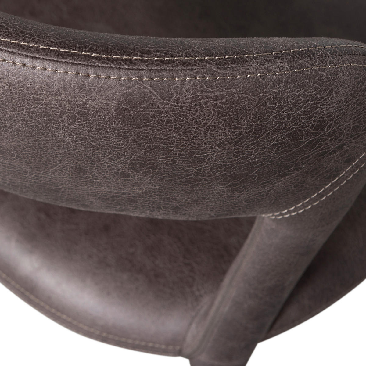 STUHL-SET 2 Stück  Lederlook  - Schwarz/Grau, MODERN, Kunststoff/Textil (51/76/56cm) - Livetastic