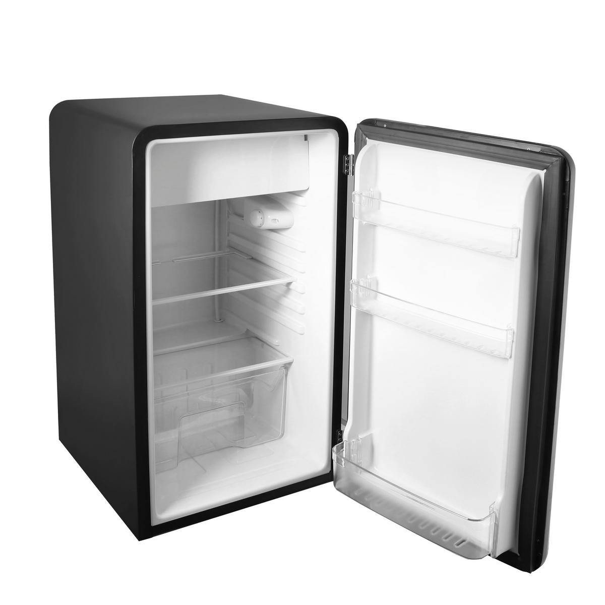 KÜHLSCHRANK 52690003/01  - Schwarz, Basics, Glas/Kunststoff (44,5/49/78,5cm) - Atrigo