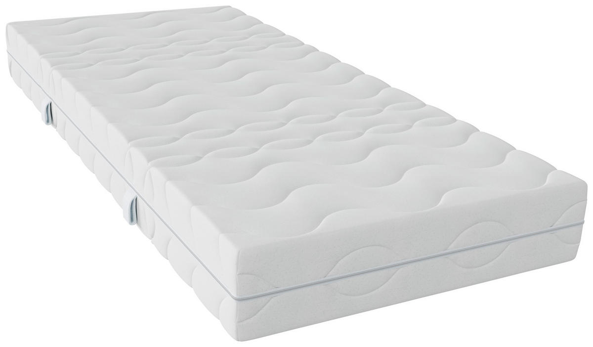 KOMFORTSCHAUMMATRATZE 90/200 cm Höhe ca. 18 cm 7 -Zonen - Weiß, Basics, Textil (90/200cm) - Boxxx