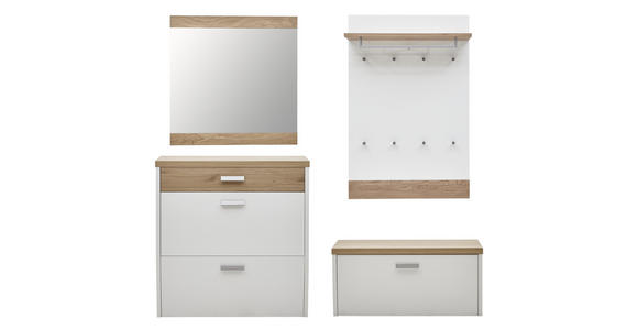 GARDEROBE in 200/200/32 cm - Eichefarben/Weiß, Design, Holz/Holzwerkstoff (200/200/32cm) - Dieter Knoll