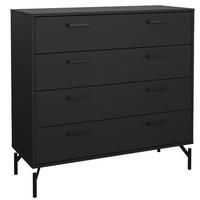 SIDEBOARD 99/96/39 cm  - svart, Design, metall/trämaterial (99/96/39cm) - Best Price