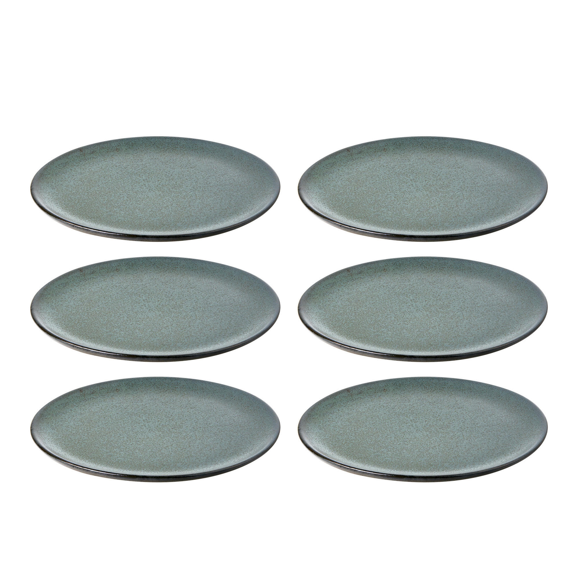 SPEISETELLERSET RAW 6-teilig  - Grün, Basics, Keramik (28cm) - Aida
