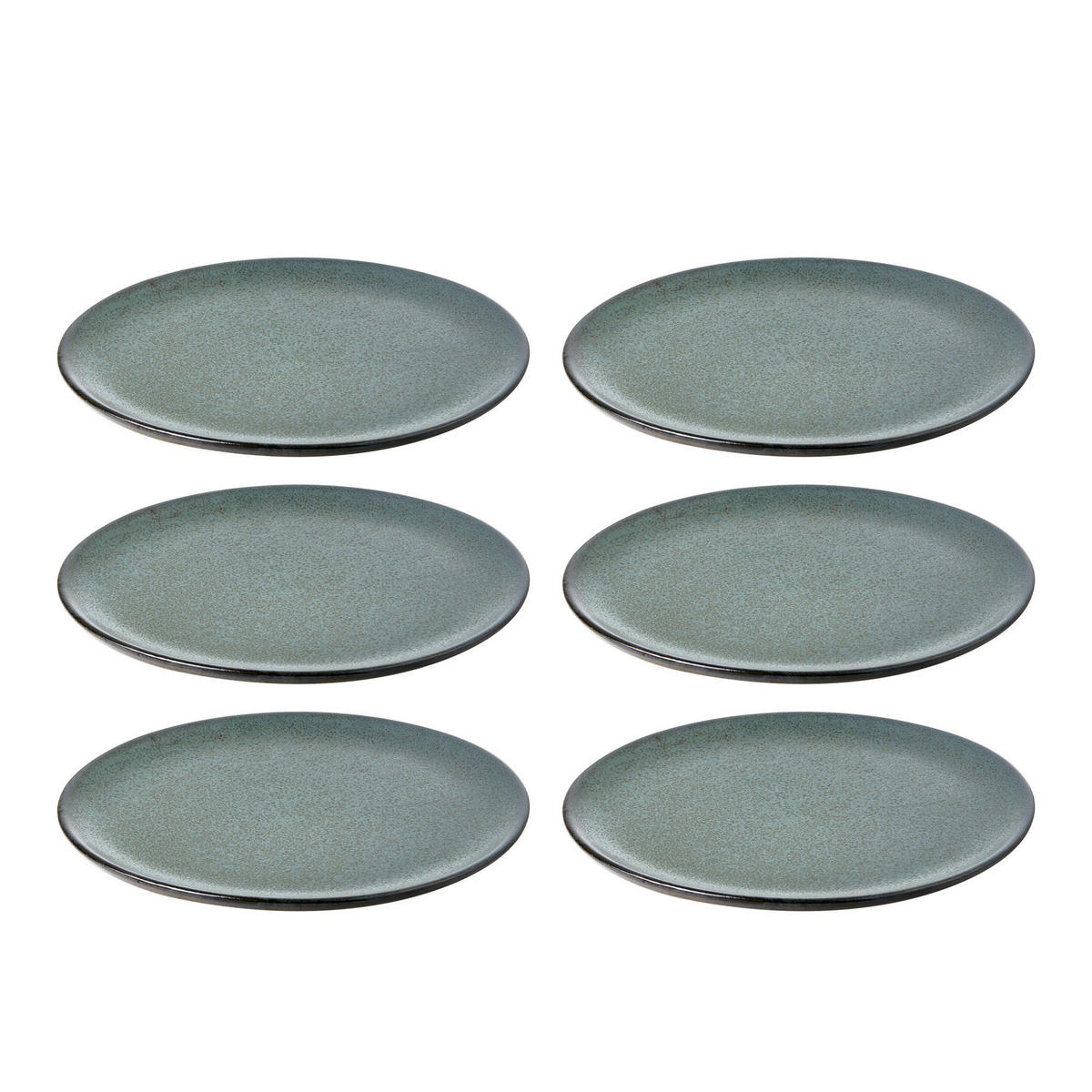 SPEISETELLERSET RAW 6-teilig  - Grün, Basics, Keramik (28cm) - Aida