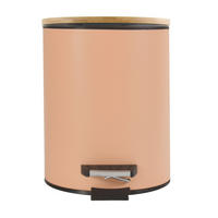 TRETEIMER 3 l  Metall, Naturmaterialien  - Schwarz/Orange, Basics, Naturmaterialien/Kunststoff (17/17/22.5cm) - Spirella