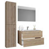 BADEZIMMER  in 93 cm  - Weiß/Sonoma Eiche, MODERN, Keramik/Holzwerkstoff (93cm) - MID.YOU
