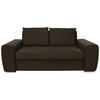 SCHLAFSOFA in Dunkelbraun  - Chromfarben/Dunkelbraun, Design, Holz/Textil (199/92/97cm) - Hom`in