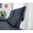 RÉCAMIERE in Echtleder Dunkelblau, Blaugrau  - Chromfarben/Blaugrau, Design, Leder/Metall (209/85-109/95-16cm) - Dieter Knoll