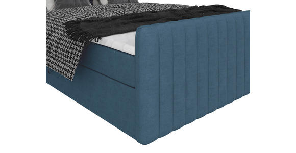 BOXBETT 160/200 cm  in Blau  - Blau/Schwarz, Basics, Kunststoff/Textil (160/200cm) - Carryhome
