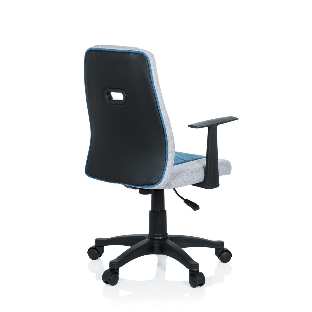 JUGENDDREHSTUHL Blau, Grau  - Blau/Schwarz, Basics, Kunststoff (55/95-105/45cm) - MID.YOU