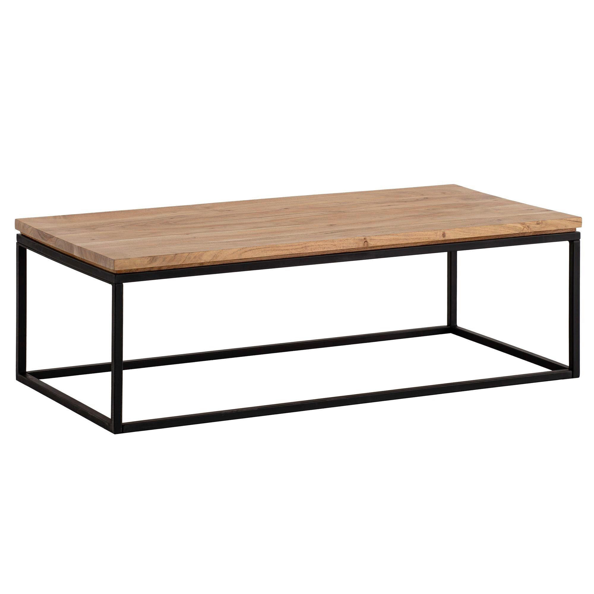 SOFFBORD i trä 120/60/40 cm  - svart/akaciefärgad, Design, metall/trä (120/60/40cm) - Livetastic