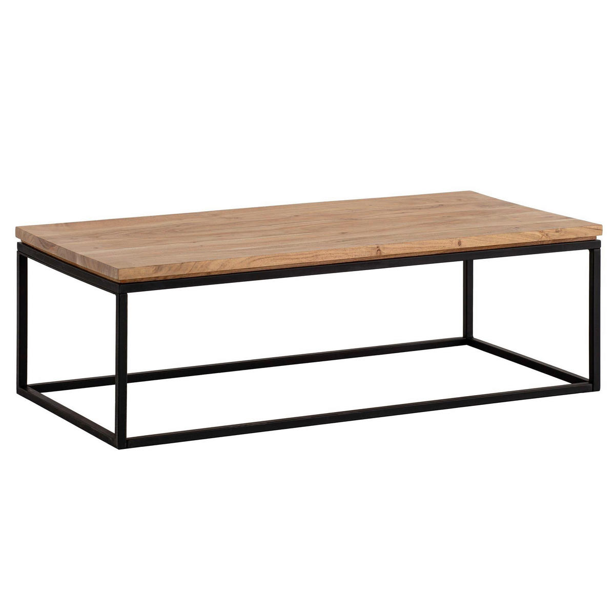 COUCHTISCH in Holz 120/60/40 cm  - Schwarz/Akaziefarben, Design, Holz/Metall (120/60/40cm) - Livetastic