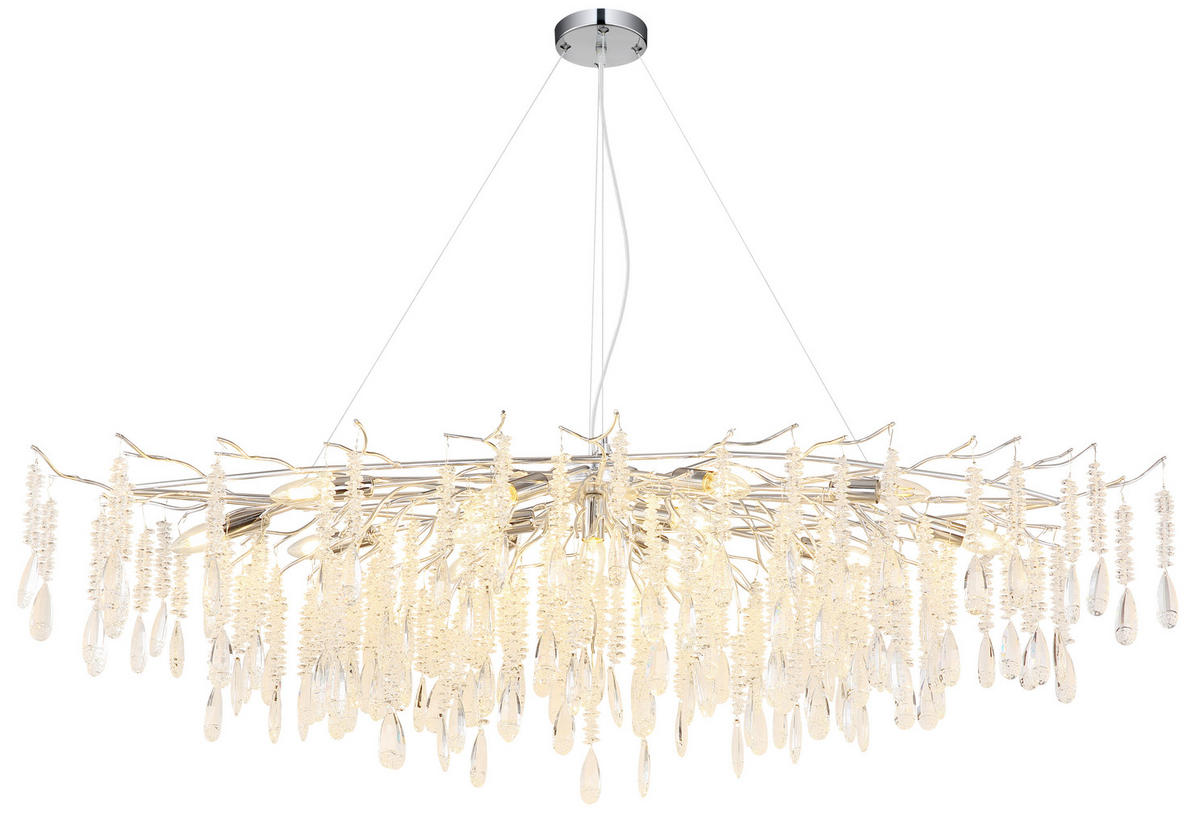 HÄNGELEUCHTE 150/60/120 cm  - Klar/Transparent, KONVENTIONELL, Glas/Kunststoff (150/60/120cm) - Globo