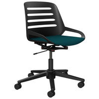 DREHSTUHL  in Schwarz, Petrol  - Petrol/Schwarz, Design, Kunststoff/Textil (70/68/40cm) - Aeris