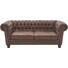 Chesterfield Dreisitzer Sofa Mikrofaser Braun - Dunkelbraun/Braun, Design, Holz/Textil (203/48-79/93cm) - Carryhome Chesterfield Dreisitzer Sofa Mikrofaser Braun - Dunkelbraun/Braun, Design, Holz/Textil (203/48-79/93cm) - Carryhome