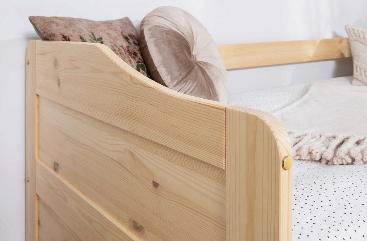 STAURAUMBETT 90/200 cm  in Naturfarben   - Naturfarben, Modern, Holz (90/200cm) - MID.YOU