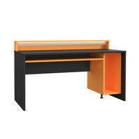 GAMINGTISCH Orange, Schwarz  - Schwarz/Orange, MODERN, Holzwerkstoff/Kunststoff (160/69/93,8cm) - MID.YOU