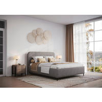 POLSTERBETT gepolstertes Kopfteil, Lattenrost, Bettkasten Taupe 160/200 cm  - Taupe/Schwarz, MODERN, Holz/Holzwerkstoff (160/200cm) - MID.YOU