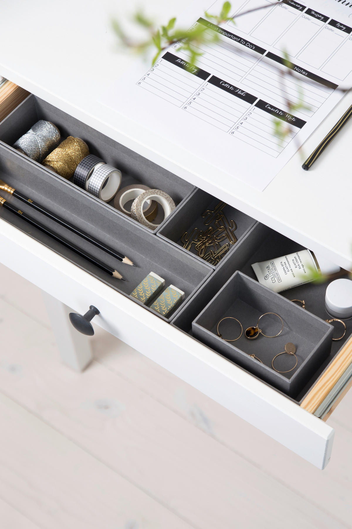 SCHUBLADENBOX 30/30/5 cm  - Grau, Basics, Karton/Papier (30/30/5cm)