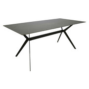 JÍDELNÍ STŮL, šedá, černá - šedá/černá, Design, kov/sklo (180/90/75cm) - Hom`in