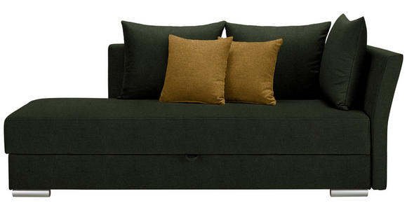 LIEGE in Webstoff Dunkelgrün - Chromfarben/Dunkelgrün, Design, Kunststoff/Textil (220/93/100cm) - Xora