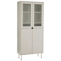 VITRIN selyemszürke  - selyemszürke, Design, faalapú anyag/üveg (80/186/35cm) - Ambia Home