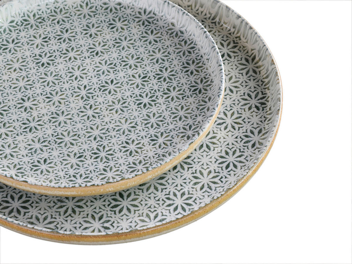 TAFELSERVICE Uno Emiliana 12-teilig  - Creme/Grau, Basics, Keramik - Creatable