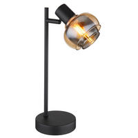 TISCHLEUCHTE - Schwarz, Basics, Glas/Kunststoff (14,5/12/35cm) - Globo