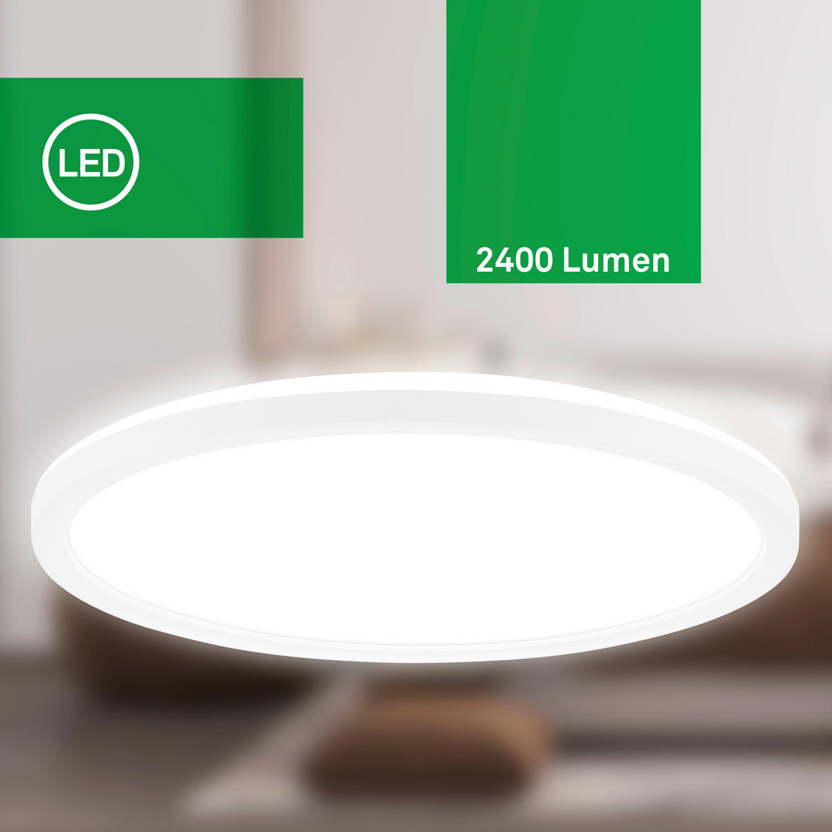 STROPNA LED-SVETILKA  Tava A /2400 lm/4000 K// - bela, Basics, umetna masa (29/3cm)