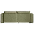 ECKSOFA Olivgrün Webstoff Zierkissen, Rückenkissen, Rücken echt  - Schwarz/Olivgrün, MODERN, Kunststoff/Textil (153/250cm) - Xora