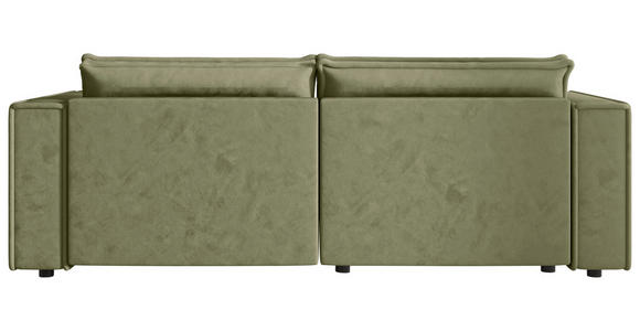 ECKSOFA Olivgrün Webstoff Zierkissen, Rückenkissen, Rücken echt  - Schwarz/Olivgrün, MODERN, Kunststoff/Textil (153/250cm) - Xora