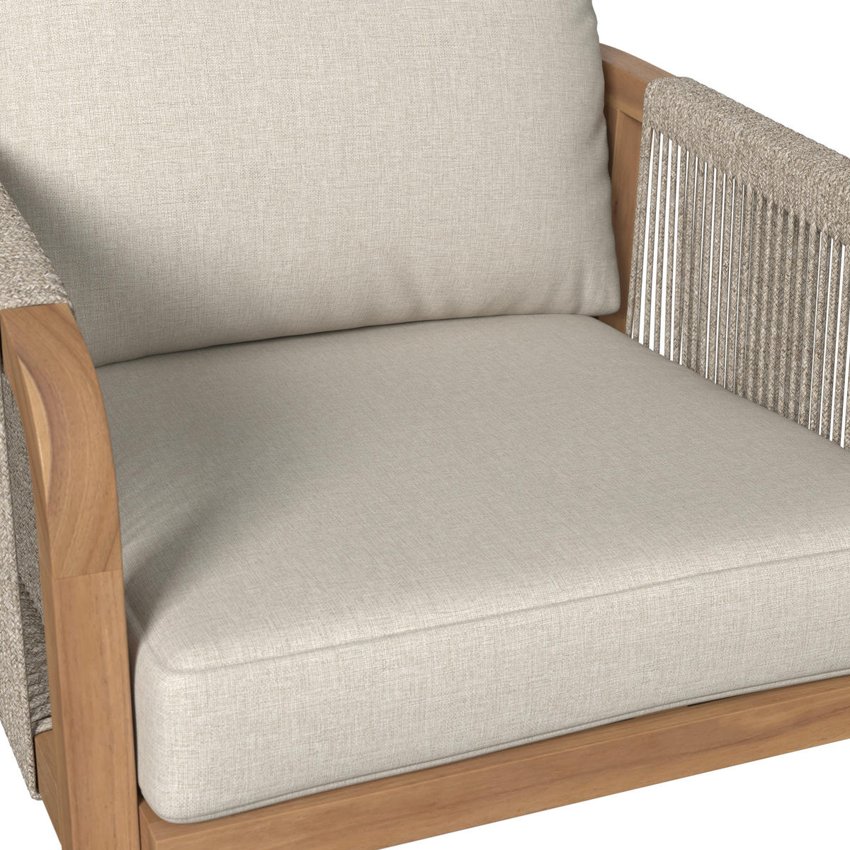 LOUNGEGARNITUR   203,5/69/79,5 cm Akazie massiv  - Beige/Akaziefarben, Natur, Holz (203,5/69/79,5cm) - Ambia Garden