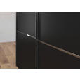 SCHWEBETÜRENSCHRANK 301/223/68 cm 3-türig Schwarz, Weiß  - Chromfarben/Schwarz, KONVENTIONELL, Glas/Holzwerkstoff (301/223/68cm) - Novel