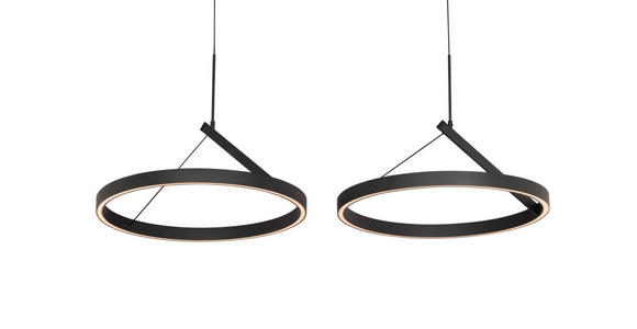 LED-HÄNGELEUCHTE Aero 98/45/150 cm   - Schwarz, Design, Metall (98/45/150cm) - Dieter Knoll