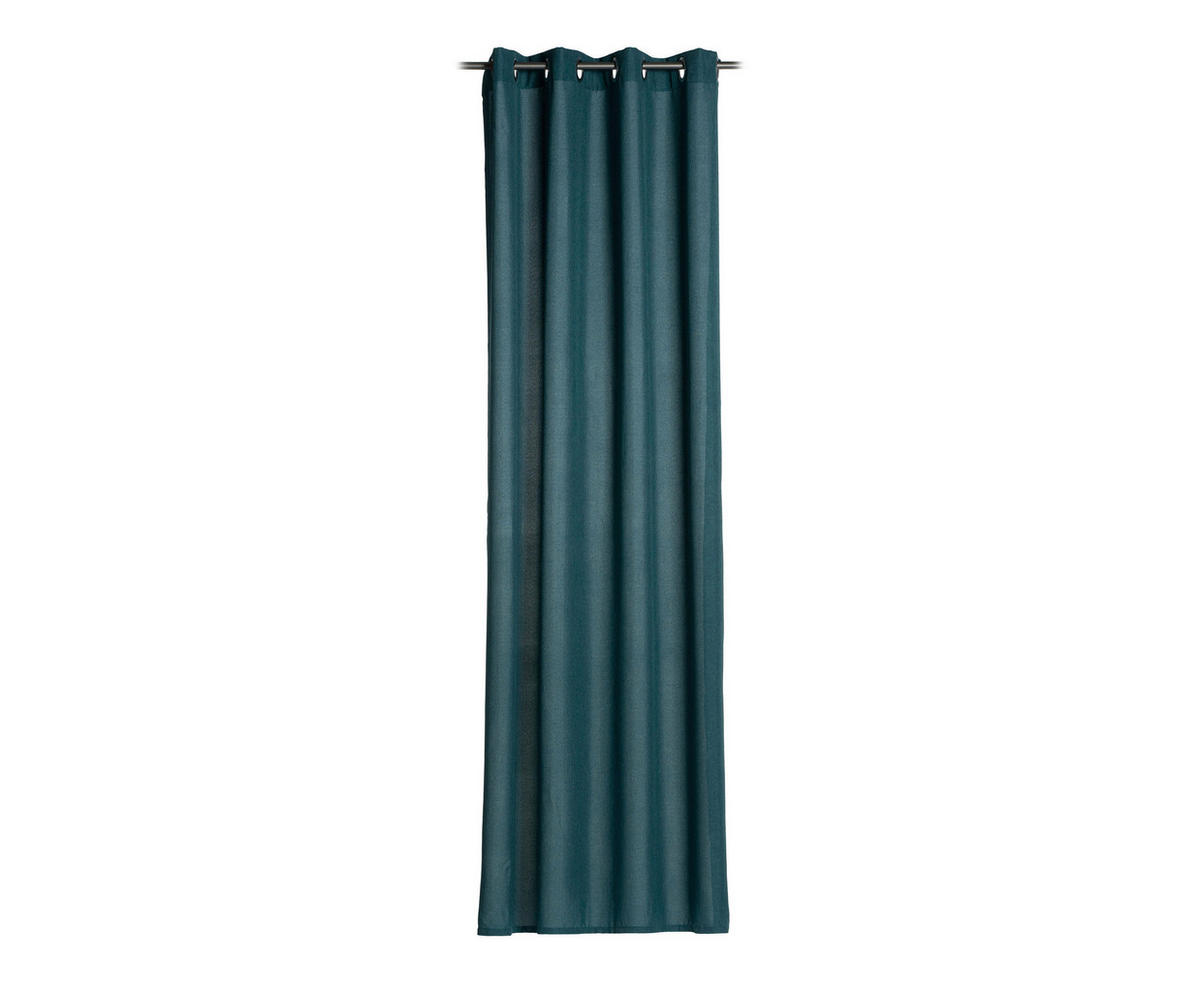 ÖSENSCHAL Linus blickdicht 140/245 cm   - Petrol, Basics, Textil (140/245cm)