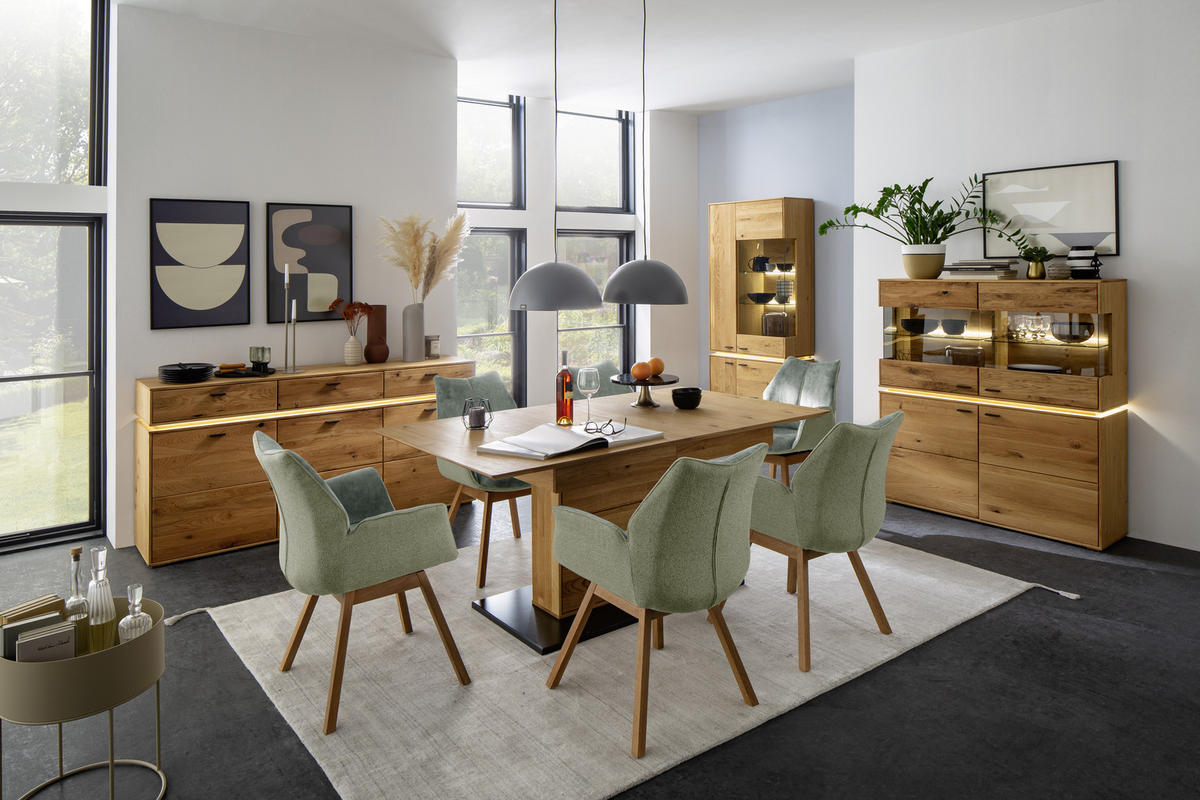 SIDEBOARD 183/90/44 cm  in Wildeiche  - Wildeiche/Anthrazit, Natur, Holz/Holzwerkstoff (183/90/44cm) - MID.YOU